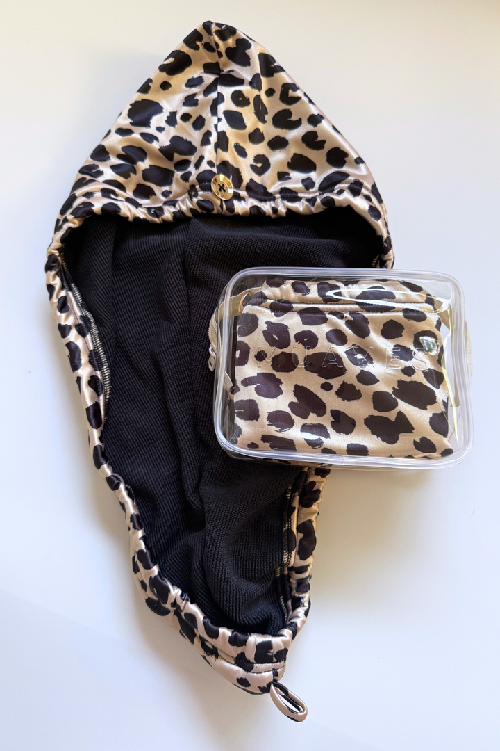 Mini Quick Dry Hair Wrap - Wild Leopardess