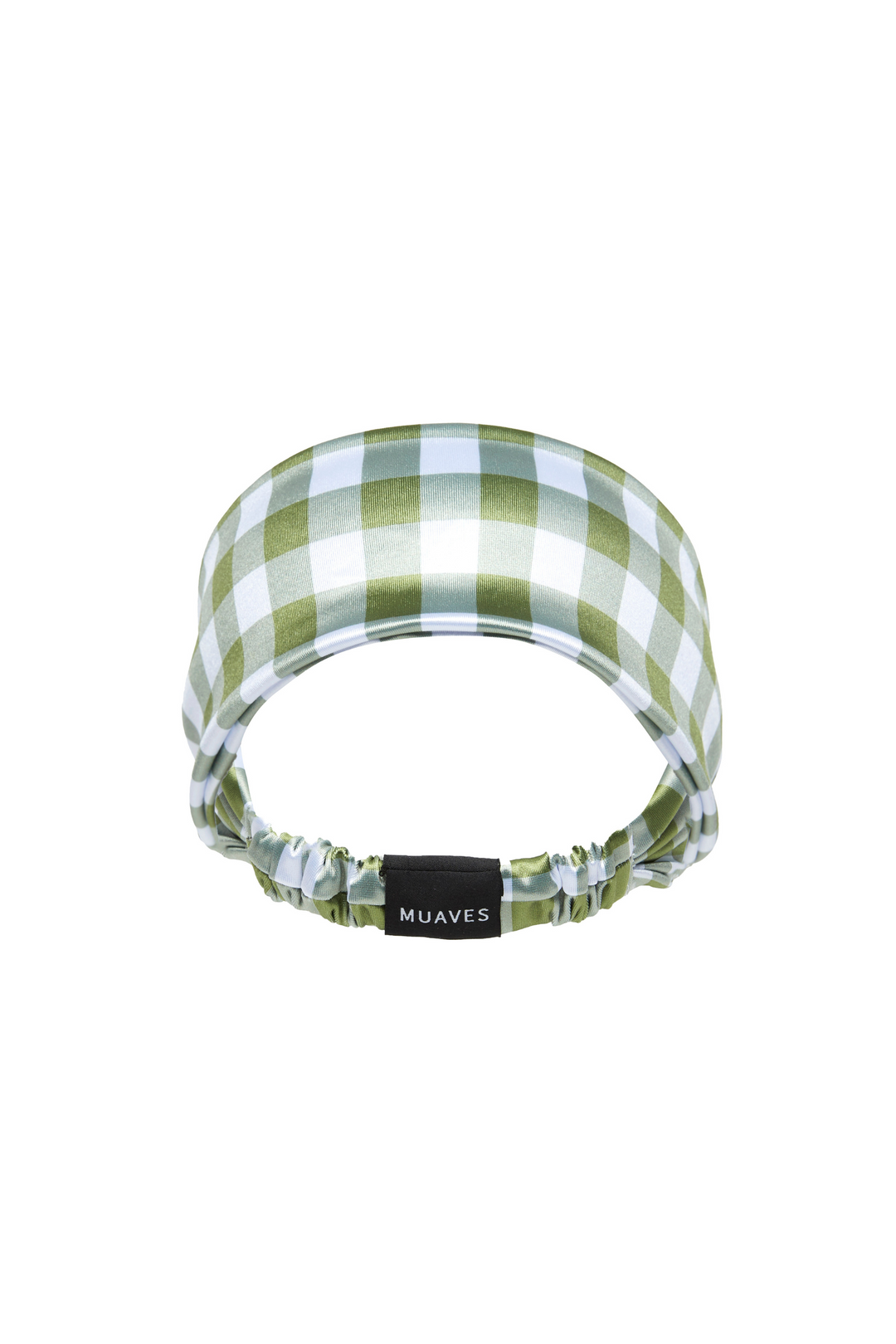 Satin Glide Headband - Pine Gingham
