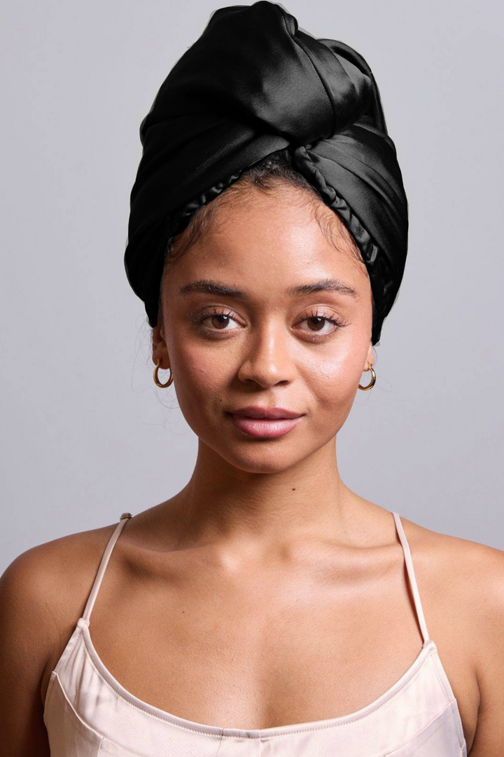 Silk Hair Wrap - Midnight Onyx