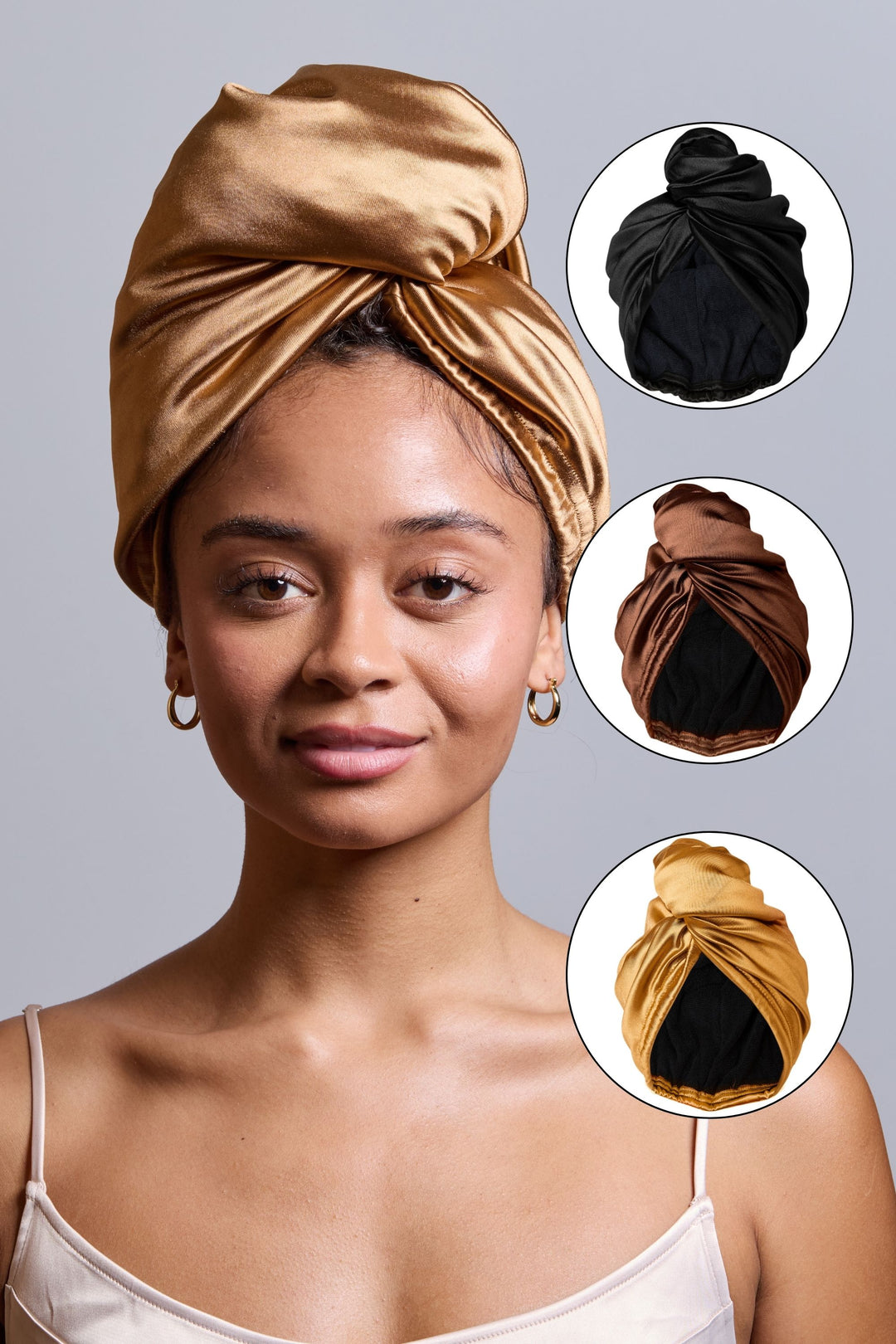 Quick Dry Hair Wraps 3-Pack Set - Neutrals