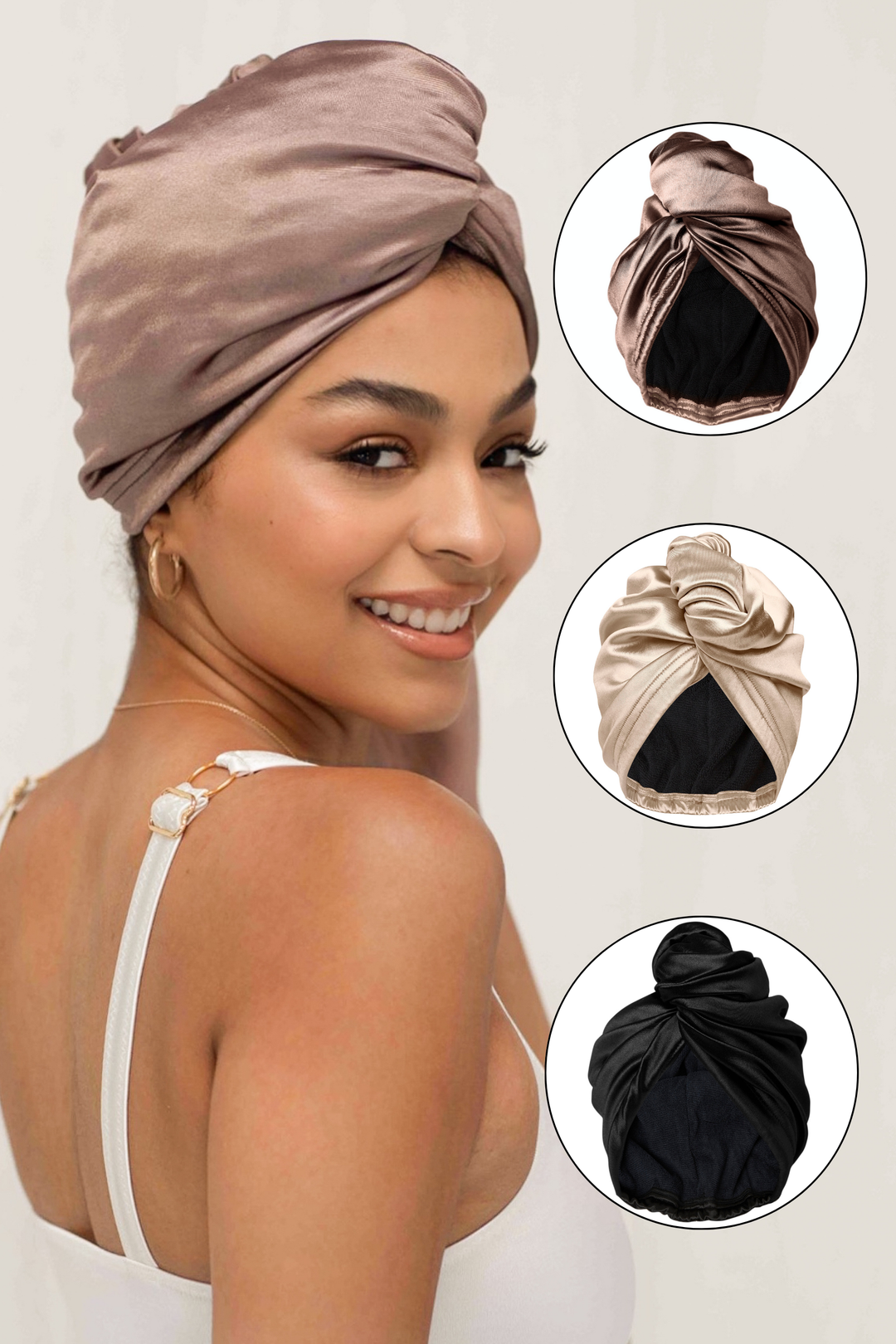 Quick Dry Hair Wraps 3-Pack Set - Neutrals