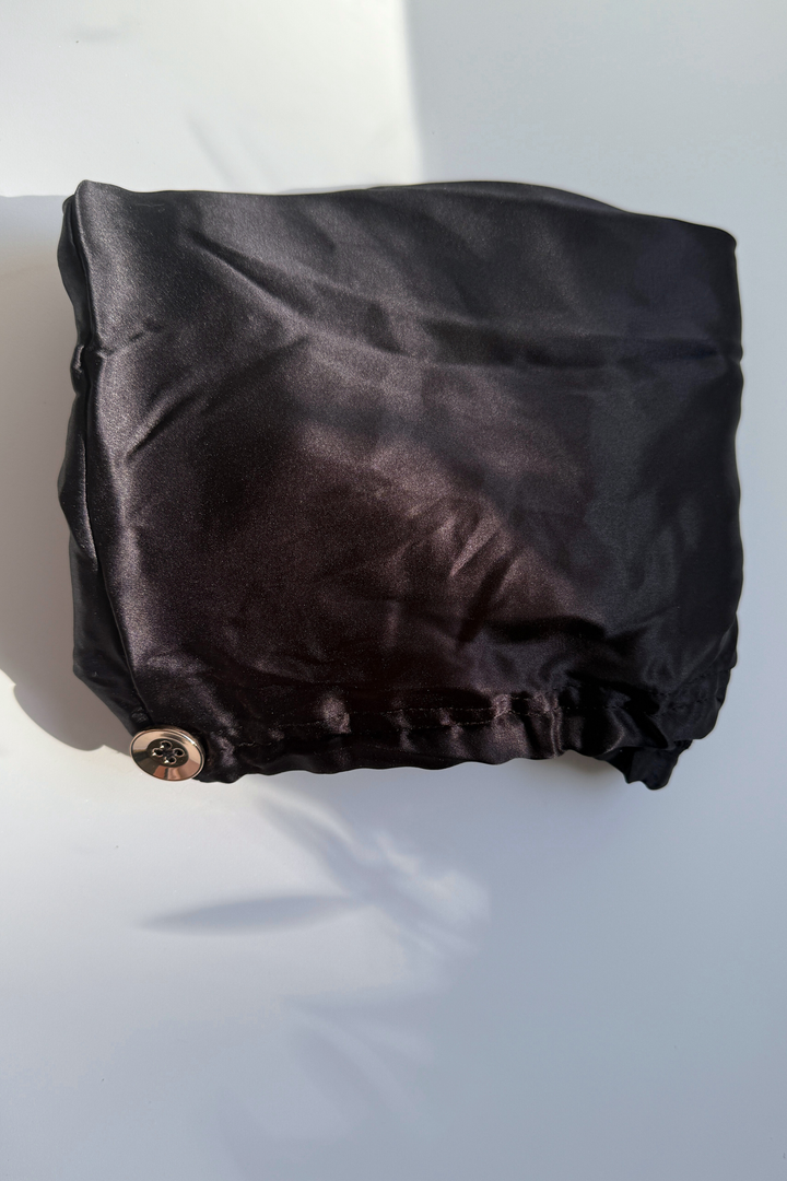 Silk Hair Wrap - Midnight Onyx