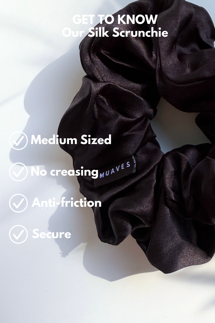 Silk Scrunchie - Midnight Onyx