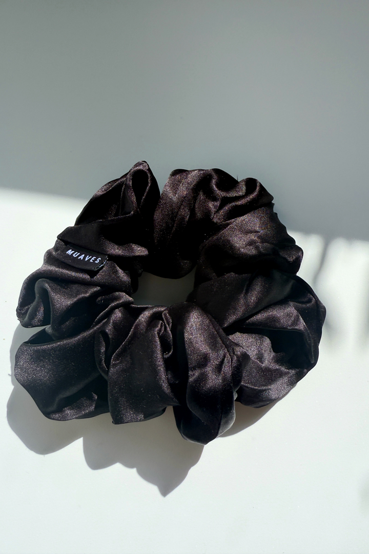 Silk Scrunchie - Midnight Onyx