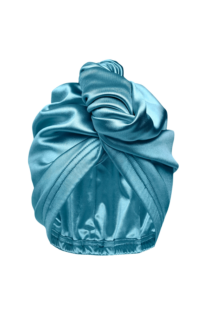 Aquamarine All Satin Hair Wrap - MUAVES