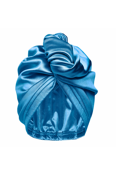 Capri Blue All Satin Hair Wrap - MUAVES