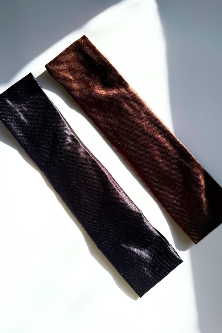 Satin Glide Headband - 2-Pack Set - Neutrals