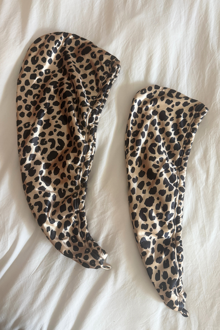 Mommy & Mini Quick Dry Hair Wrap Duo Set - Wild Leopardess