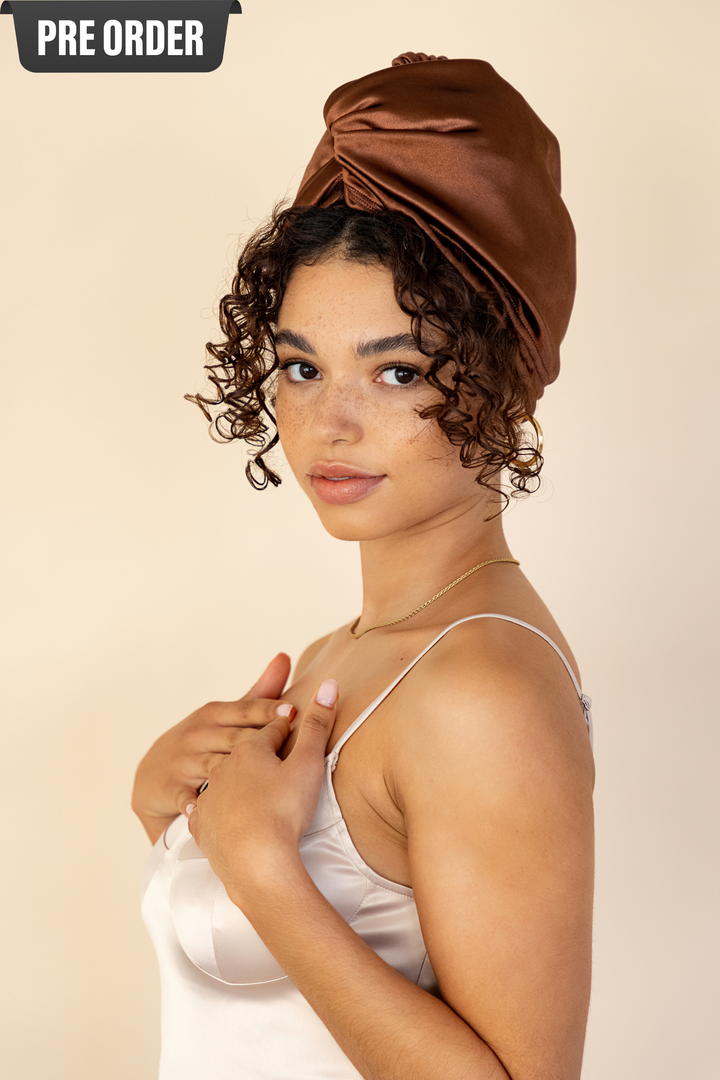 Ultra-Lite All Satin Hair Wrap - Espresso