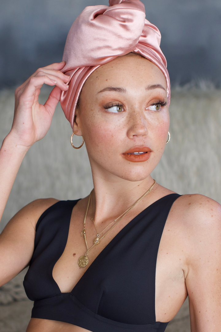 Ultra-Lite All Satin Hair Wrap - Pink Quartz