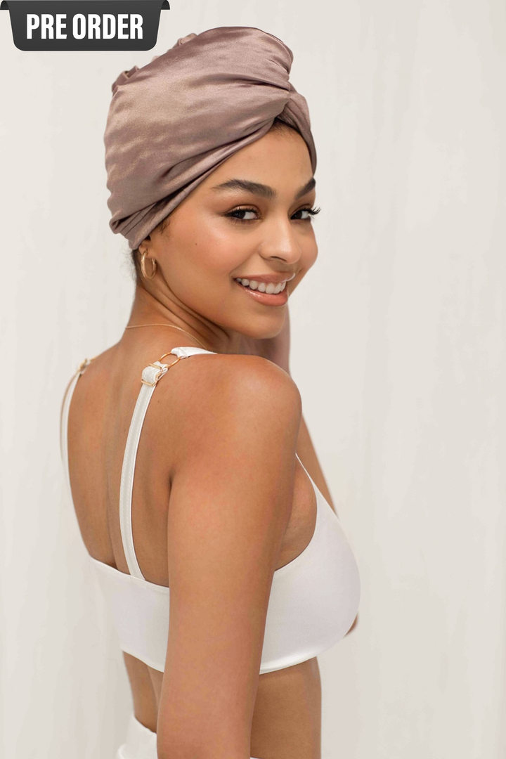 Ultra-Lite All Satin Hair Wrap - Woodrose