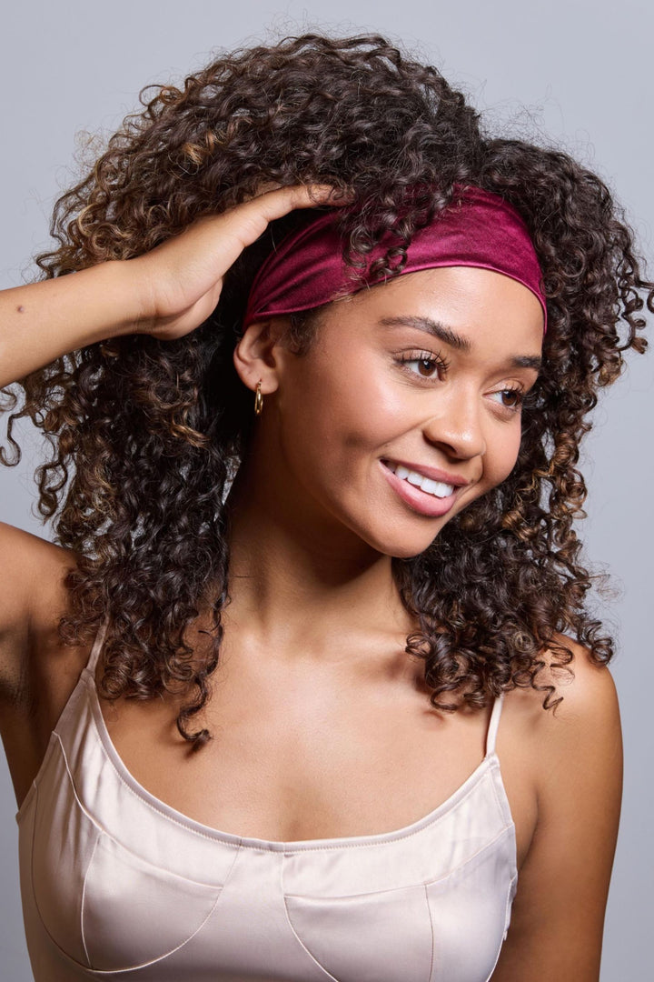 Satin Glide Headband - Merlot