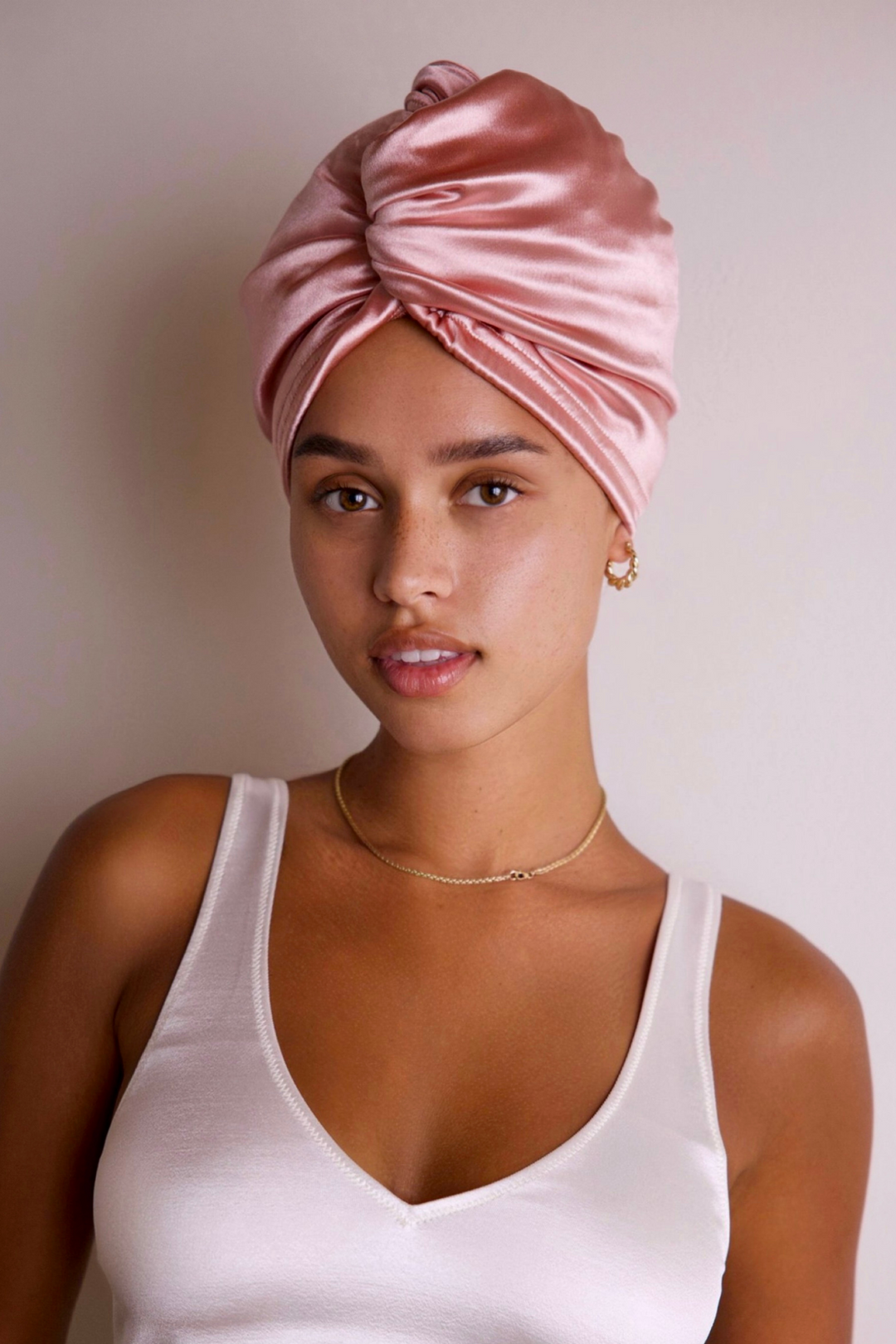 Pink Quartz All Satin Hair Wrap - MUAVES