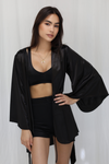 Luxe Satin Bralette - Midnight Onyx - Muaves