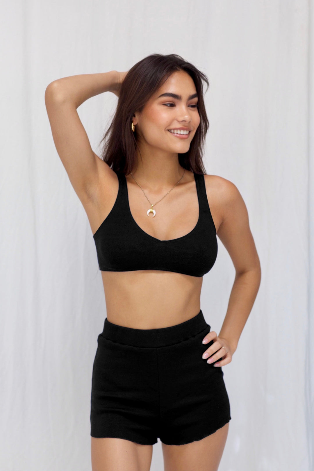 Soft Knit Bralette - Black - Muaves