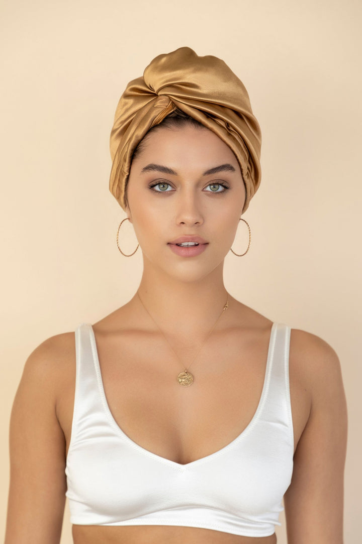 Wildflower Honey All Satin Hair Wrap - Muaves