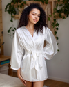 Luxe Satin Robe - Moonstone Sand - Muaves