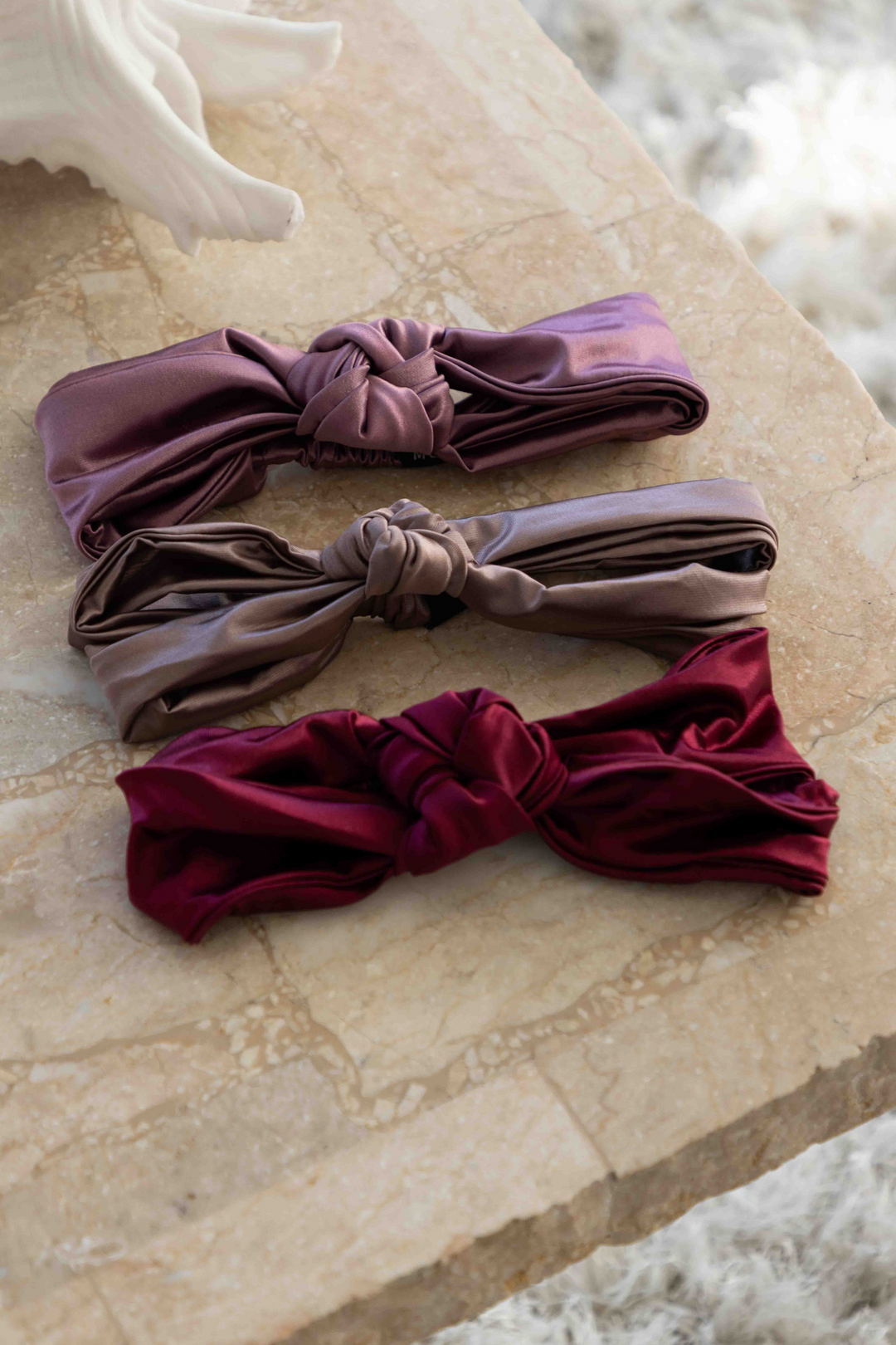 Satin Turbanette Headbands 3-Pack Set - Muaves