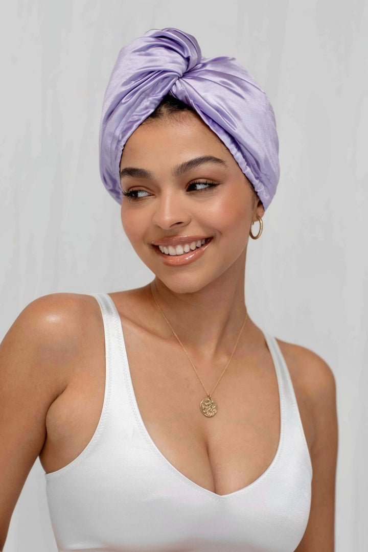 Ultra-Lite All Satin Hair Wrap - Lavender Dusk