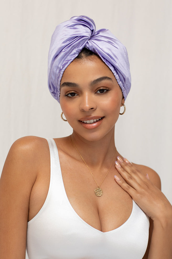 Ultra-Lite All Satin Hair Wrap - Lavender Dusk