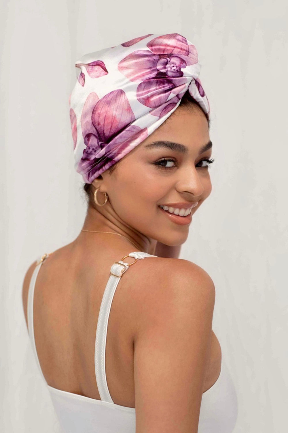 Ultra-Lite All Satin Hair Wrap - Summer Orchid