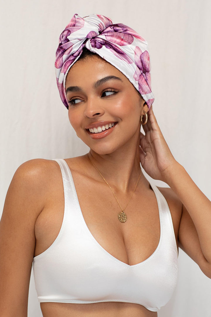 Ultra-Lite All Satin Hair Wrap - Summer Orchid