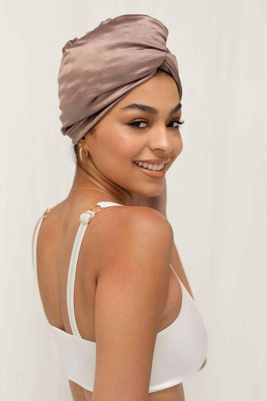 Ultra-Lite All Satin Hair Wrap - Woodrose