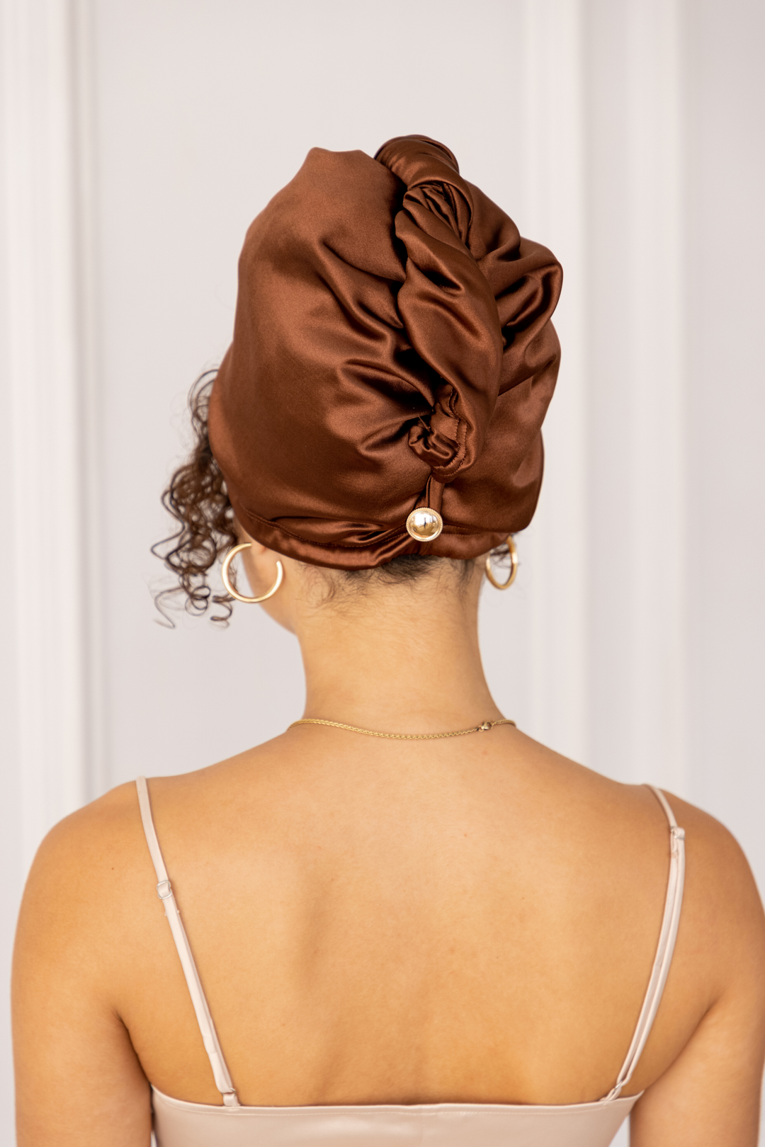 Ultra-Lite All Satin Hair Wrap - Espresso - Muaves