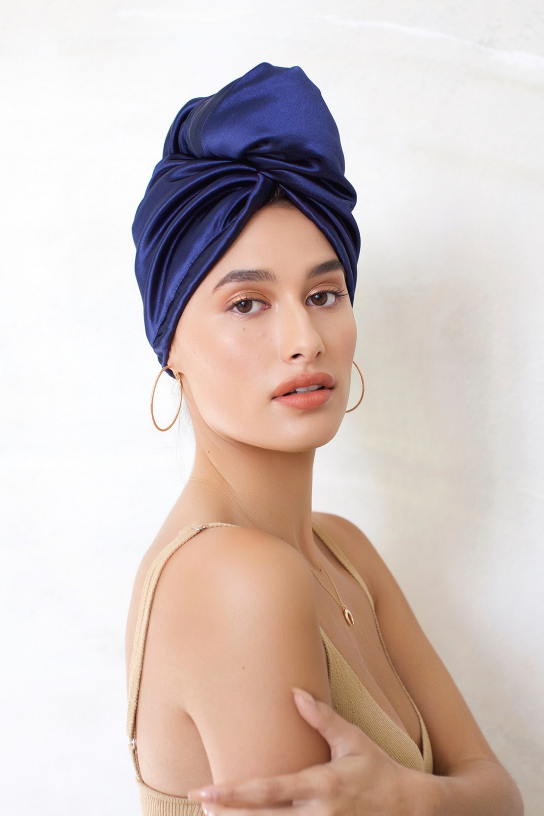 Ultra-Lite All Satin Hair Wrap - Royal Azure - Muaves